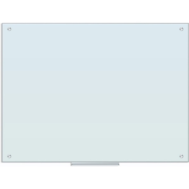 U Brands Magnetic Glass Dry Erase Board - 35" (2.9 ft) Width x 47" (3.9 ft) Height - Frosted White Tempered Glass Surface - Rectangle - Horizontal/Vertical - Magnetic - 1 Each