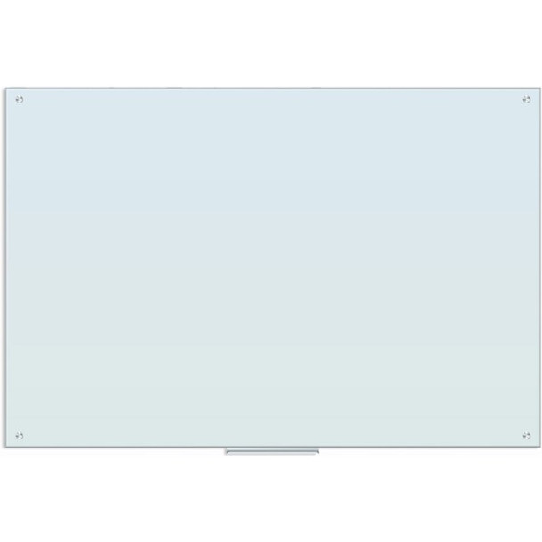 U Brands Magnetic Glass Dry Erase Board - 47" (3.9 ft) Width x 70" (5.8 ft) Height - Frosted White Tempered Glass Surface - Rectangle - Horizontal/Vertical - Magnetic - 1 Each