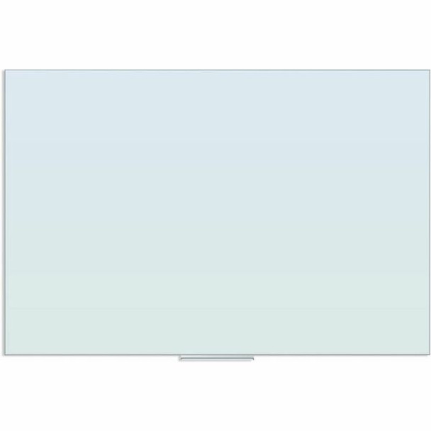 U Brands Floating Glass Dry Erase Board - 47" (3.9 ft) Width x 70" (5.8 ft) Height - Frosted White Tempered Glass Surface - Rectangle - Horizontal/Vertical - 1 Each
