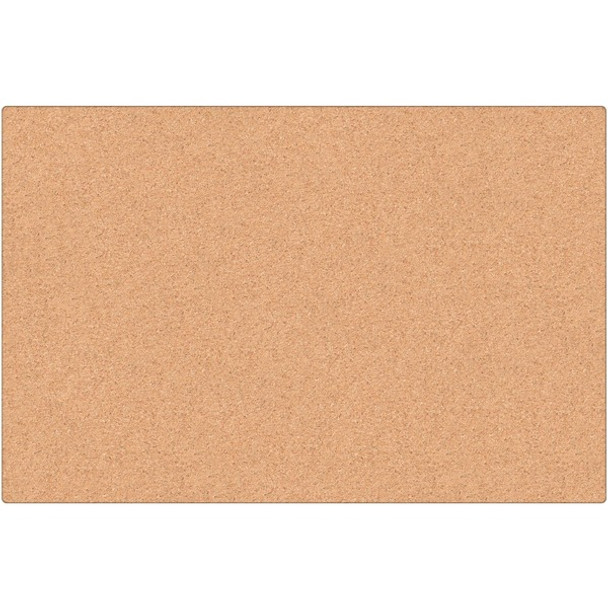 U Brands Cork Canvas Bulletin Board - 35" X 23" , Natural Cork Surface - Self-healing, Durable, Mounting System, Tackable, Frameless - 1 Each