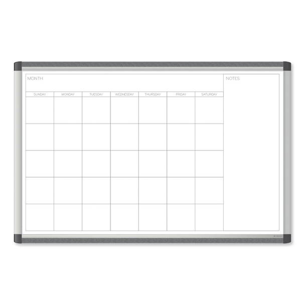 PINIT Magnetic Dry Erase Undated One Month Calendar, 35 x 23, White