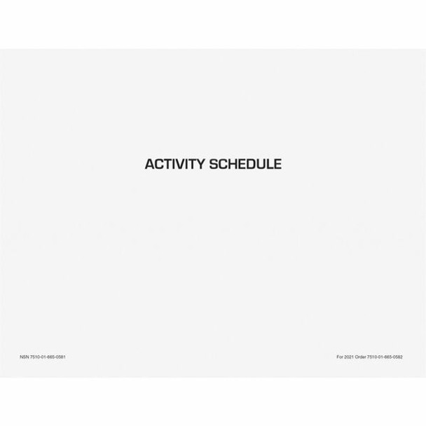 Unicor Flip Style Activity Schedule Calendar - Julian Dates - Monthly - 12 Month - 2024 - 2024 - Saddle Stitch - White - 8.5" Height x 11" Width - 10 / Pack