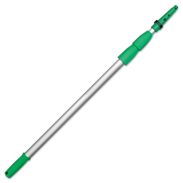 Opti-Loc Aluminum Extension Pole, 14 ft, Three Sections, Green/Silver