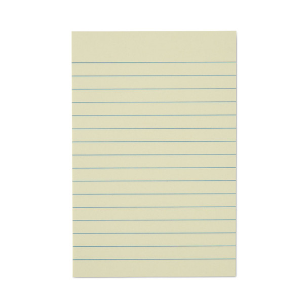 Recycled Self-Stick Note Pads, Note Ruled, 4" x 6", Yellow, 100 Sheets/Pad, 12 Pads/Pack