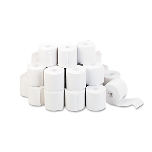 Impact and Inkjet Print Bond Paper Rolls, 0.5" Core, 2.25" x 150 ft, White, 100/Carton