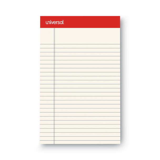 Colored Perforated Ruled Writing Pads, Narrow Rule, 50 Ivory 5 x 8 Sheets, Dozen