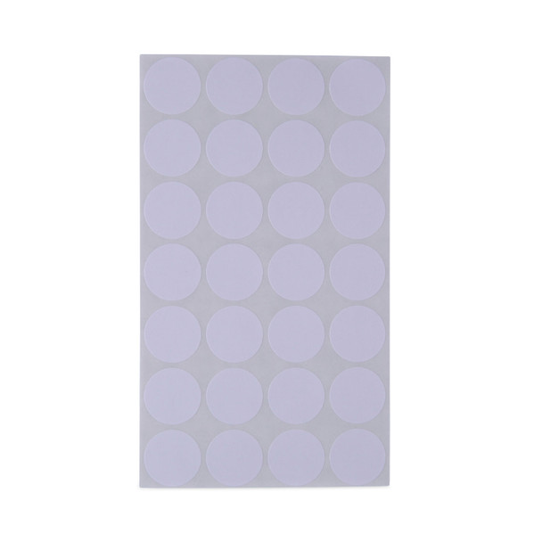 Self-Adhesive Removable Color-Coding Labels, 0.75" dia, White, 28/Sheet, 36 Sheets/Pack