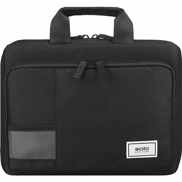 Solo Carrying Case for 13.3" Chromebook, Notebook - Black - Drop Resistant, Bacterial Resistant, Water Resistant - Fabric Body - Handle - 1 Each