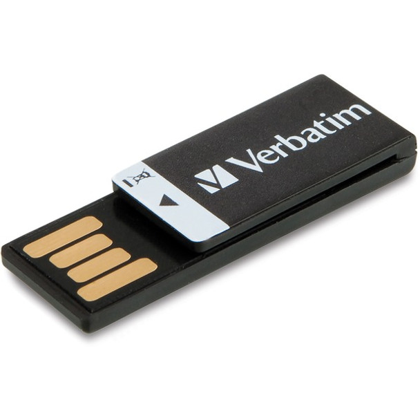 16GB Clip-it USB Flash Drive - Black - 16GB - Black