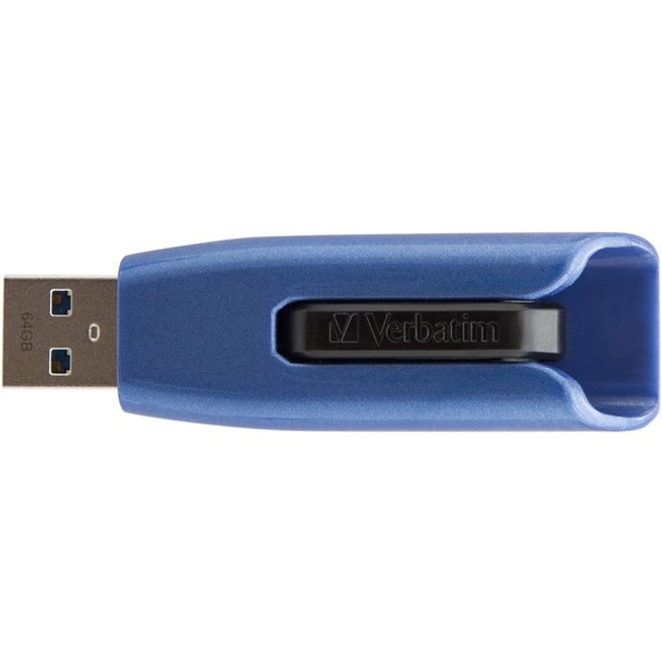 Verbatim 64GB Store 'n' Go V3 Max USB 3.0 Flash Drive - Blue - 64GB - Black, Blue"