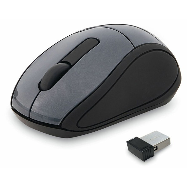 Verbatim Wireless Mini Travel Optical Mouse - Graphite - Radio Frequency - USB - 1600 dpi - Scroll Wheel