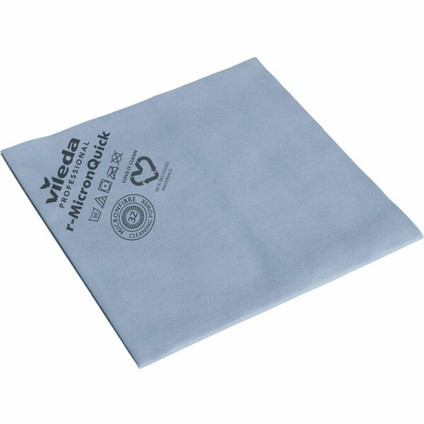 Vileda Professional MicronQuick Microfiber Cloths - 15.75" Length x 14.96" Width - 20 / Pack - Blue