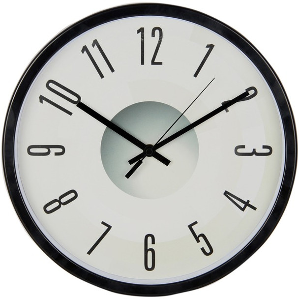 Victory Light Heavy-duty Silent Wall Clock - Black/Plastic Case, Gray