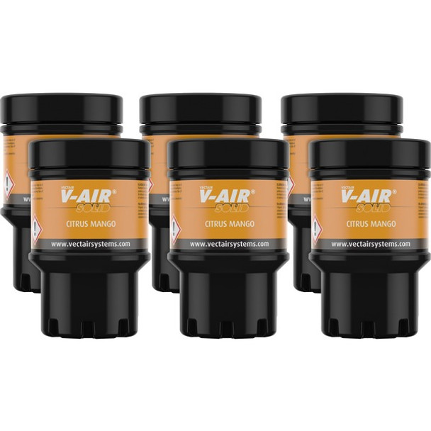 Vectair Systems V-Air MVP Dispenser Fragrance Refill - Spray - 6000 ftÃƒâ€šÃ‚Â³ - Citrus Mango - 60 Day - 6 / Carton - Odor Neutralizer