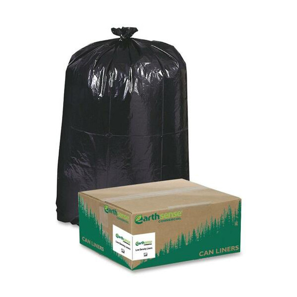 Berry Reclaim Heavy-Duty Recycled Can Liners - Medium Size - 33 gal Capacity - 33" Width x 39" Length - 1.25 mil (32 Micron) Thickness - Low Density - Black - Plastic - 100/Carton - Recycled