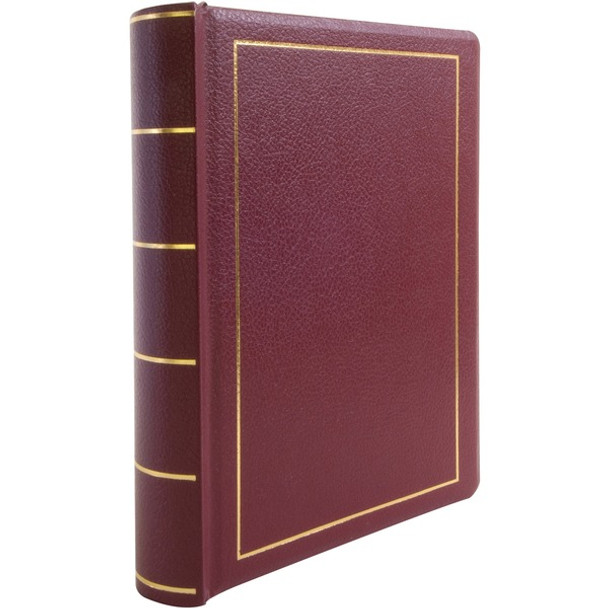 Wilson Jones Minute Book - 125 Sheet(s) - 28 lb - Sewn Bound - Letter - 8.50" x 11" Sheet Size - Red Cover - 1 Each
