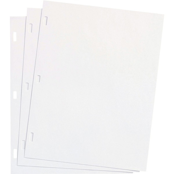 Wilson Jones Plain Ledger Paper - Plain - Unruled - 3 Hole(s) - 28 lb Basis Weight - Letter - 8 1/2" x 11" - White Paper - Punched, Recyclable, Acid-free, Fade Resistant - 100 / Box