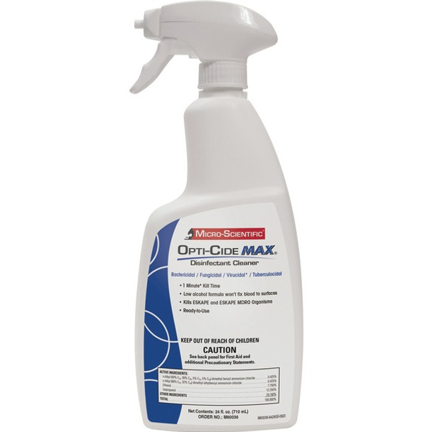 Weiman Opti-Cide Max Disinfectant Spray - 24 fl oz (0.8 quart)Spray Bottle - 1 / Pack