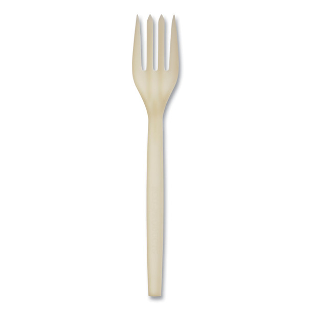 EcoSense Renewable Plant Starch Cutlery, Fork, 7", 50/Pack