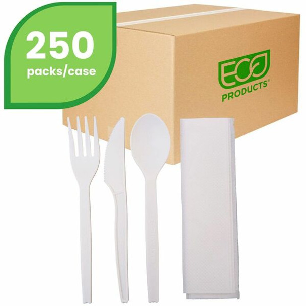 WNA Eco-Products 7" Cutlery - 250/Carton - Cutlery Set - Breakroom - Natural White, Cream