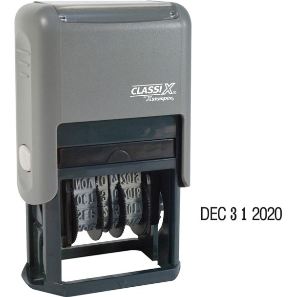 Xstamper Economy Self-Inking 4-Year Dater - Date Stamp - Black - Plastic Plastic - 1 Each