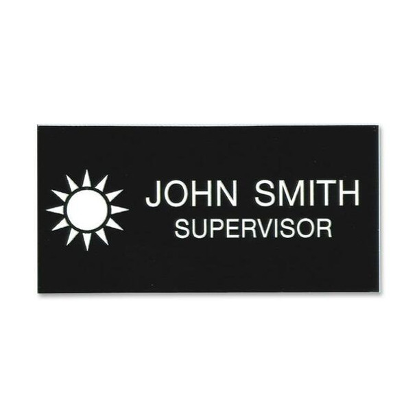 Xstamper Standard Logo Name Badges - 1 Each - 3" Width x 1.5" Height - Plastic