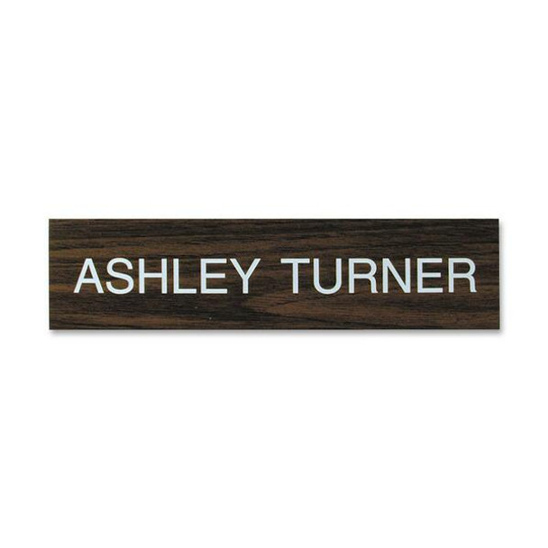 Xstamper Xecutives Name Plates - 1 Each - 10" Width x 2" Height - Wall Mountable - Plastic