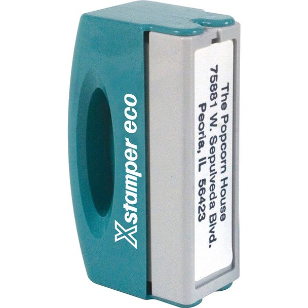 Xstamper Pocket Stamp/Notary Address Stamp - Custom Message Stamp - 0.50" Impression Width x 2" Impression Length - 50000 Impression(s)Plastic - Recycled - 1 Each