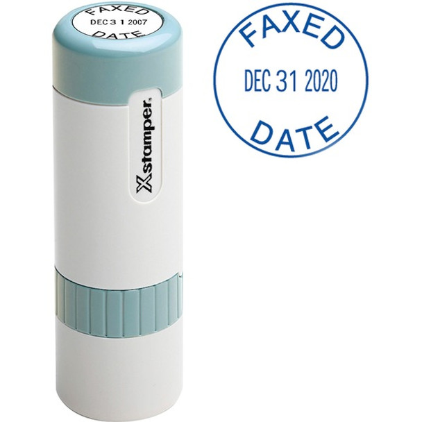 Xstamper XpeDater 2-Line Custom Round Dater - Date Stamp - 0.69" Impression Diameter - 50000 Impression(s) - Recycled - 1 Each