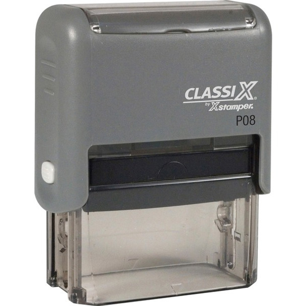 Xstamper Classix Custom Address Stamps - Message Stamp - 0.69" Impression Width x 1.88" Impression LengthPlastic, Rubber - 1 Each