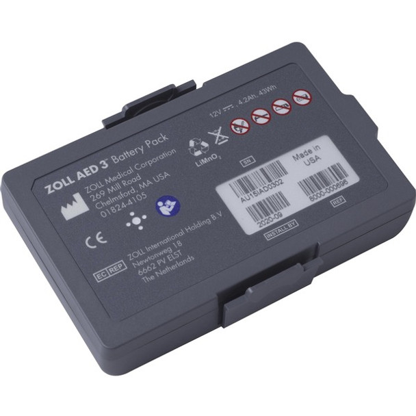 ZOLL Medical AED 3 Defibrillator Battery Pack - For Defibrillator - 4200 mAh - 43 Wh - 12 V DC - 1 Each