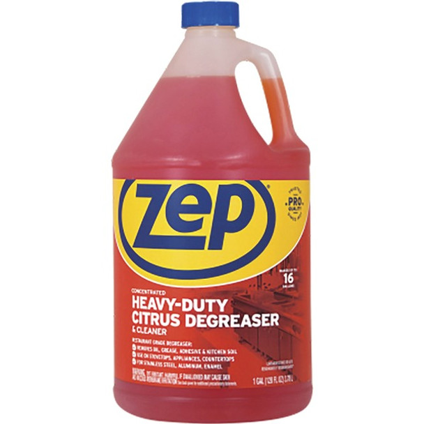 Zep Heavy-Duty Citrus Degreaser - Concentrate - 128 fl oz (4 quart) - 1 Each - Orange