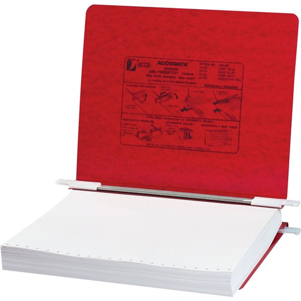 ACCO PRESSTEX Unburst Sheet Covers - 6" Binder Capacity - Letter - 8 1/2" x 11" Sheet Size - Executive Red - Recycled - Retractable Filing Hooks, Hanging System, Moisture Resistant, Water Resistant - 1 Each