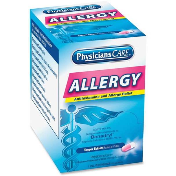 PhysiciansCare Allergy Relief Tablets - For Allergy - 50 / Box