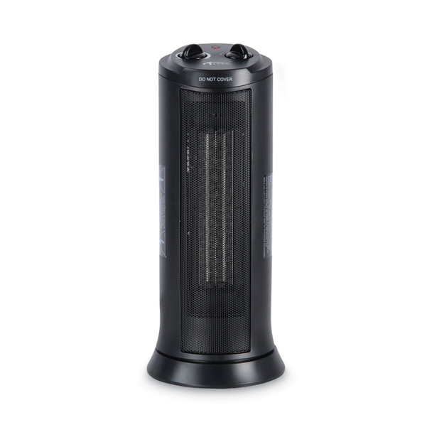 Mini Tower Ceramic Heater, 1,500 W, 7.37 x 7.37 x 17.37, Black