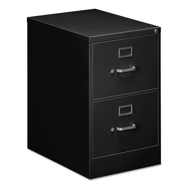 Two-Drawer Economy Vertical File, 2 Legal-Size File Drawers, Black, 18" x 25" x 28.38"