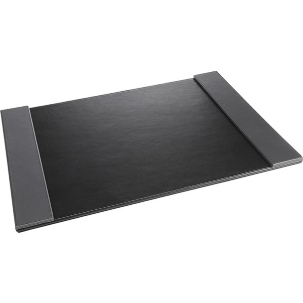 Artistic Classic Desk Pad - Rectangular - 24" Width x 19" Depth - Felt - Leather - Black, Gray