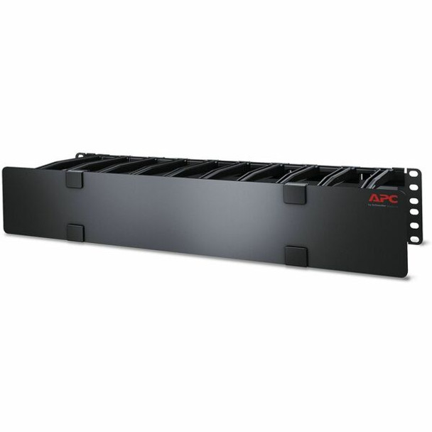 APC by Schneider Electric Horizontal Cable Manager - Cable Manager - Black - 3U Rack Height - TAA Compliant