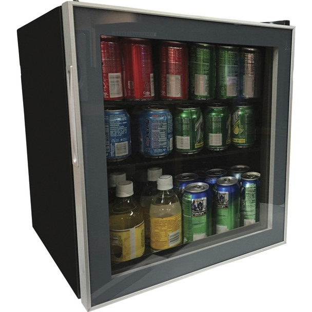 Avanti 1.6 cubic foot Beverage Cooler - 1.60 ftÃƒâ€šÃ‚Â³ - Auto-defrost - Undercounter - Reversible - 1.60 ftÃƒâ€šÃ‚Â³ Net Refrigerator Capacity - 120 V AC - 265 kWh per Year - Black - Freestanding