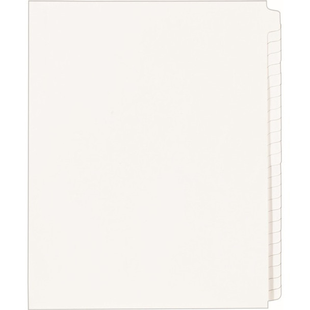 Avery&reg; Standard Collated Legal Dividers - 1 x Divider(s) - Blank Side Tab(s) - 25 Tab(s)/Set - 8.5" Divider Width x 11" Divider Length - Letter - White Paper Divider - White Tab(s) - Recycled - 1