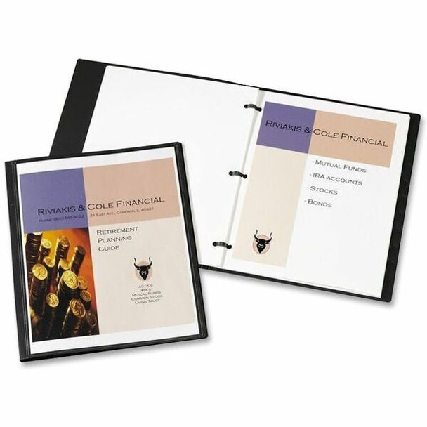 Avery&reg; Letter Report Cover - 1/2" Folder Capacity - 8 1/2" x 11" - 50 Sheet Capacity - 3 Fastener(s) - Polypropylene - Clear, Gray - 1 Each