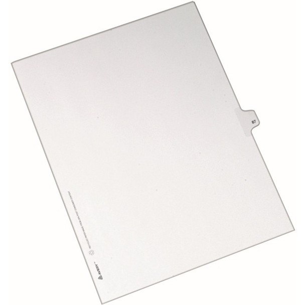 Avery&reg; Alllstate Style Individual Legal Dividers - 25 x Divider(s) - Side Tab(s) - 87 - 1 Tab(s)/Set - 8.5" Divider Width x 11" Divider Length - Letter - 8.50" Width x 11" Length - White Paper Divider - Recycled - 1
