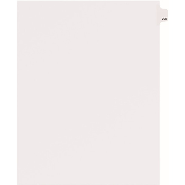 Avery&reg; Side Tab Individual Legal Dividers - 25 x Divider(s) - Side Tab(s) - 226 - 1 Tab(s)/Set - 8.5" Divider Width x 11" Divider Length - Letter - 8.50" Width x 11" Length - White Paper Divider - Recycled - 1