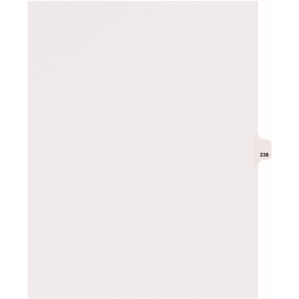 Avery&reg; Side Tab Individual Legal Dividers - 25 x Divider(s) - Side Tab(s) - 238 - 1 Tab(s)/Set - 8.5" Divider Width x 11" Divider Length - Letter - 8.50" Width x 11" Length - White Paper Divider - Recycled - 1