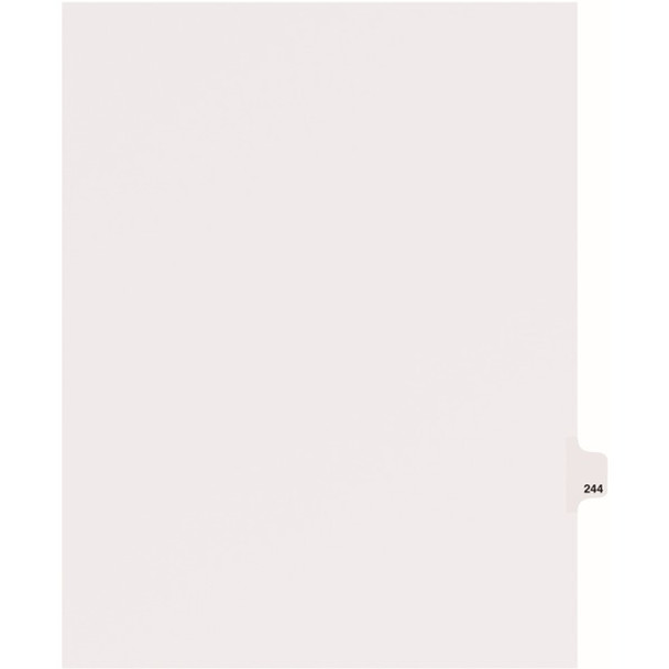 Avery&reg; Side Tab Individual Legal Dividers - 25 x Divider(s) - Side Tab(s) - 244 - 1 Tab(s)/Set - 8.5" Divider Width x 11" Divider Length - Letter - 8.50" Width x 11" Length - White Paper Divider - Recycled - 1