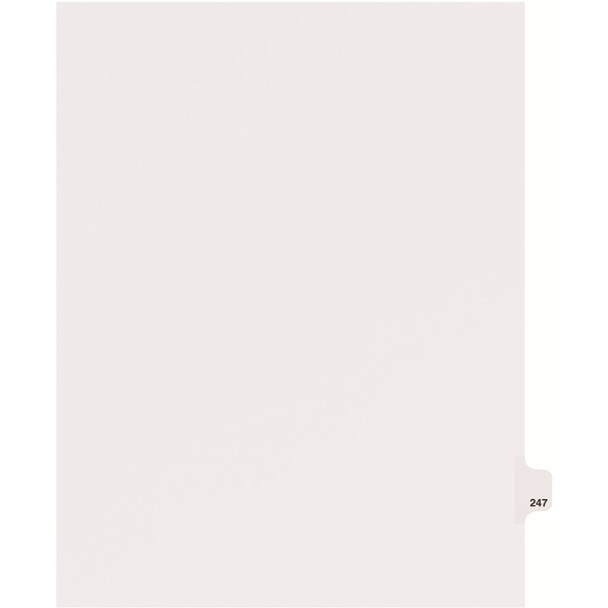 Avery&reg; Side Tab Individual Legal Dividers - 25 x Divider(s) - Side Tab(s) - 247 - 1 Tab(s)/Set - 8.5" Divider Width x 11" Divider Length - Letter - 8.50" Width x 11" Length - White Paper Divider - Recycled - 1