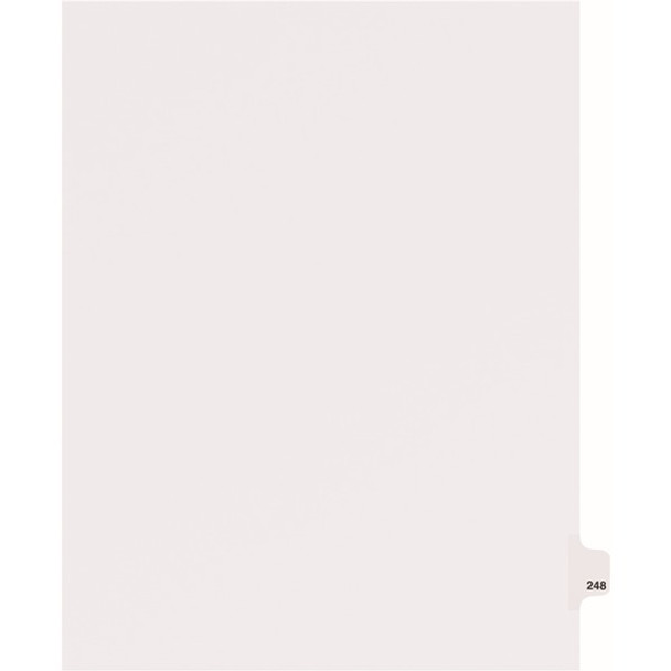 Avery&reg; Side Tab Individual Legal Dividers - 25 x Divider(s) - Side Tab(s) - 248 - 1 Tab(s)/Set - 8.5" Divider Width x 11" Divider Length - Letter - 8.50" Width x 11" Length - White Paper Divider - Recycled - 1
