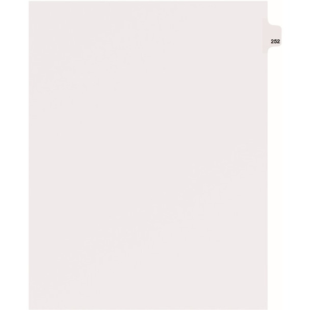 Avery&reg; Side Tab Individual Legal Dividers - 25 x Divider(s) - Side Tab(s) - 252 - 1 Tab(s)/Set - 8.5" Divider Width x 11" Divider Length - Letter - 8.50" Width x 11" Length - White Paper Divider - Recycled - 1