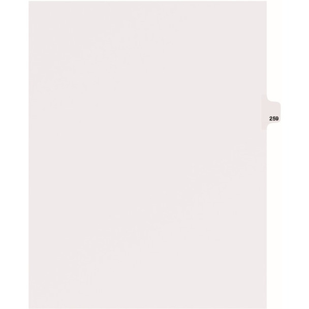 Avery&reg; Side Tab Individual Legal Dividers - 25 x Divider(s) - Side Tab(s) - 259 - 1 Tab(s)/Set - 8.5" Divider Width x 11" Divider Length - Letter - 8.50" Width x 11" Length - White Paper Divider - Recycled - 1