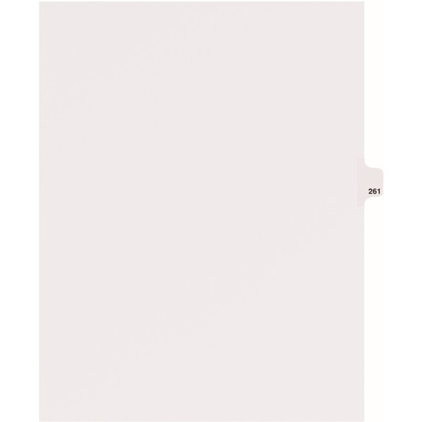 Avery&reg; Side Tab Individual Legal Dividers - 25 x Divider(s) - Side Tab(s) - 261 - 1 Tab(s)/Set - 8.5" Divider Width x 11" Divider Length - Letter - 8.50" Width x 11" Length - White Paper Divider - Recycled - 1